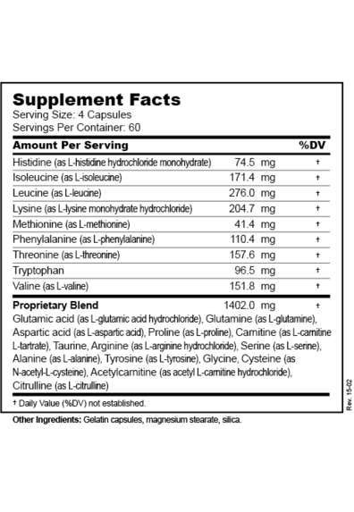 Balanced Free-form Amino Acids - Supplement Facts
